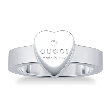 gucci heart ring size 6|Gucci trademark silver heart ring.